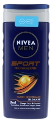 Nivea Hombre Sport Fresh 24H Gel de Ducha Revitalizante 3en1 Rostro, Cuerpo y Cabello 250 ml