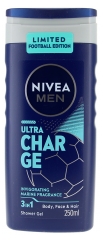 Nivea Men Ultra Charge Gel Douche 3en1 Visage Corps et Cheveux 250 ml