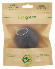 Estigreen Éponge Konjac Charbon de Bambou