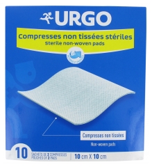 Urgo Compresas Est&eacute;reis N&atilde;o Tecidas 10 cm x 10 cm 10 Saquetas de 2 Compresas