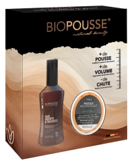 Biopousse Set di Lozioni Organiche per la Crescita e lo Spessore dei Capelli 100 ml + Maschera Nutriente al Mango Naturale 50 ml