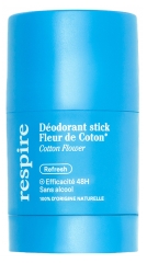 Respire Desodorante Stick Flor de Algod&atilde;o Org&acirc;nico 50 g
