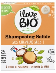 I Love Bio Shampoing Solide Huile de Macadamia et Beurre de Karité Bio 65 g