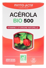 Phyto-Actif Acerola 500 Bio 24 Comprimés