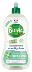 Biovie Vaisselle Mains Super Dégraissant Menthe Citron 500 ml