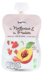 Popote Gourde La Nectarine & Les Fraises Compote From 4/6 Months Organic 120 g