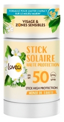 Lovea Stick Solaire Visage &amp; Zones Sensibles Monoï de Tahiti Haute Protection SPF50 40 g