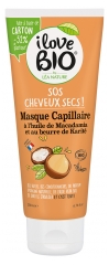 I Love Bio SOS Cheveux Secs Masque Capillaire Huile de Macadamia et Beurre de Karité Bio 200 ml