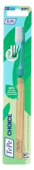 TePe Choice Brosse à Dents en Bois Réutilisable + 3 Têtes Souple