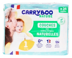 Carryboo Nature Natūralios Sauskelnės 24 Sauskelnės 1 Dydis (2-5 kg)