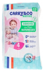 Carryboo Nature Couches Naturelles à Motif 44 Couches Taille 4 (7-18 kg)