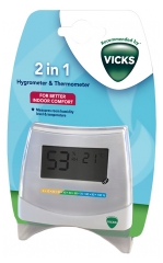 Vicks Hygromètre et Thermomètre 2en1