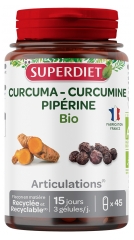 Superdiet Curcuma Curcumine Pipérine Bio 45 Gélules