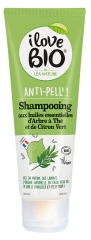 I Love Bio Anti-Pell' Shampoing Huiles Essentielles Arbre à Thé et Citron Vert Bio 250 ml