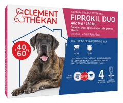 Clément Thékan Fiprokil Duo 402 mg/120 mg Chien 4 Pipettes