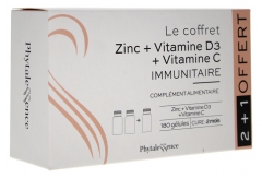 Phytalessence Coffret Zinc + Vitamine D3 + Vitamine C Offre Spéciale