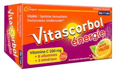 Vitascorbol Énergie Goût Orange Pressée 30 Comprimés Effervescents