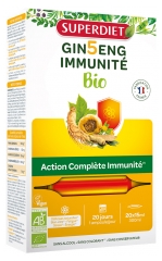 Superdiet Organic Immunity Ginseng 20 Ampoules