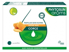 Phytosun Arôms Pastilles Sans Sucres Gorge Miel 24 Pastilles