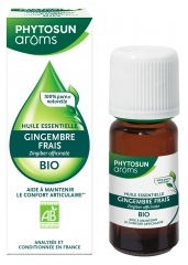Aceite Esencial de Jengibre Fresco (Zingiber Officinale) Ecol&oacute;gico 5 ml