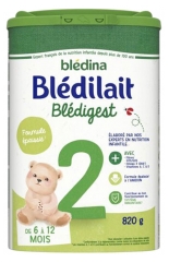 Blédina Blédilait Blédigest 2 Wiek od 6 do 12 Miesięcy 820 g