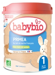 Babybio Primea 1 z Francuskim Mlekiem Krowim od 0 do 6 Miesiąca Organic 800 g