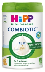 HiPP Combiotico 1 Leche Infantil Formula Espesa de 0 a 6 Meses Bio 800 g