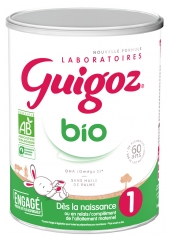 Guigoz Bio Lait 1er Âge Dès la Naissance Jusqu'à 6 Mois 800 g