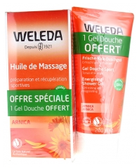 Weleda Huile de Massage à l'Arnica 200 ml + Gel Douche Sport à l'Arnica 200 ml