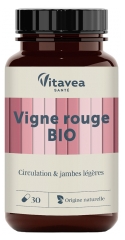 Vitavea Organic Red Vine Circulation &amp; Light Legs 30 Capsules