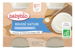 Babybio Brassé Nature 6 Mois et + Bio 2 Pots de 130 g