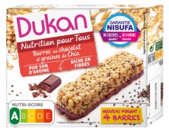 Dukan Barres au Chocolat et Graines de Chia 4 Barres