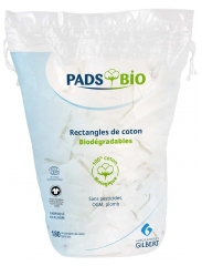 Gilbert Pads Bio 180 Rectangles de Coton 8 x 10 cm