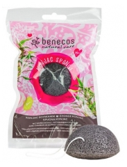 Benecos Esponja de Konjac Natural Care con Piel Grasa de Carb&oacute;n de Bamb&uacute;
