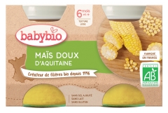 Babybio Organic Sweetcorn 6 Mesi e Oltre 2 Vaschette da 130g