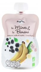 Popote Gourde Les Mûres &amp; La Banane Compote From 4/6 Months Organic 120 g