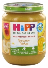 HiPP Mes Premiers Fruits Bananes Pêches dès 4/6 Mois Bio 125 g