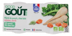 Good Goût Geschmorte Pastinaken und Grünkohl mit Lachs 6 Monate Bio 2 Gläser