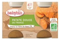 Babybio Patate Douce 4 Mois et + Bio 2 Pots de 130 g