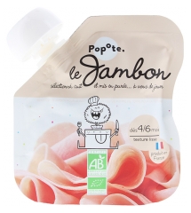 Popote Bio Le Jambon Purée Bottiglia da 4/6 Mesi 60 g