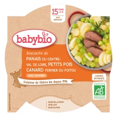 Babybio Panais Petits Pois Canard 15 Mois et + Bio 260 g