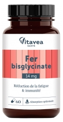 Vitavea Fer Bisglycinate Réduction de la Fatigue &amp; Immunité 60 Gélules