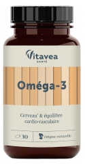 Vitavea Oméga 3 Cerveau &amp; Équilibre Cardio-Vasculaire 30 Capsules