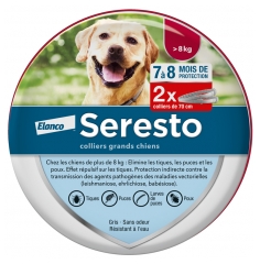 Seresto Collier Antiparasitaire Grands Chiens plus de 8 kg 2 Colliers