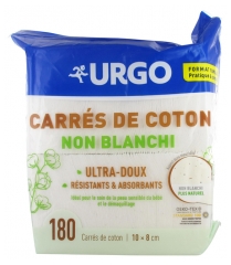 Urgo Carrés de Coton Non Blanchi 10 x 8 cm 180 Carrés