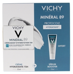 Vichy Minerał 89 72H Moisture Boost Cream 50 ml + Daily Fortifying and Replumping Booster 10 ml Gratis