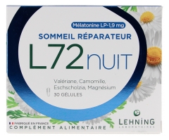 Laboratoires Lehning L72 Nuit Sommeil Réparateur 30 Gélules