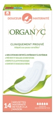 Organyc Suavidade Maternidade 14 Pensos Higi&eacute;nicos Fluxo Extra