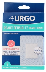 Urgo Sterile selbstklebende Pflaster Gro&szlig;format Empfindliche Haut 5 Patches