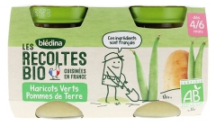 Bl&eacute;dina As Colheitas Bio Feij&atilde;o Verde Batata a partir de 4/6 Meses Bio 2 Potes